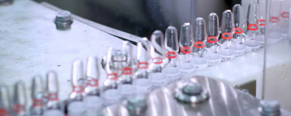 vials and pillboxes in drawn glass